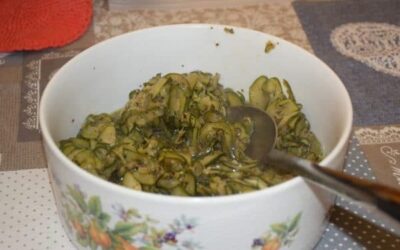 Zucchine con menta e the